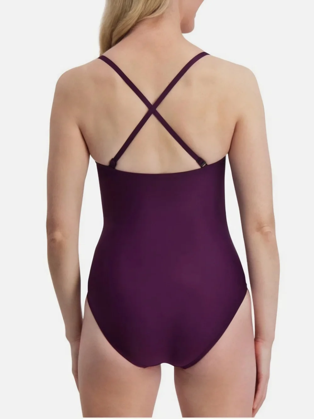 DKNY Women's One-Piece Swimsuit in Plum - Picture 4 of 10